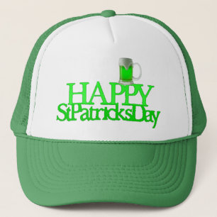 Neon groene bier Wazige gelukkige St. Patrick's Da Trucker Pet