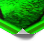 Neon Groene Bladeren Kunst. Koop Nu Poster (Hoek)