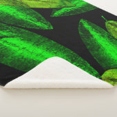 Neon Groene Bladeren Kunst. Koop Nu Sherpa Deken (3/4)
