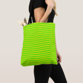 neon groene en gele zigzaggen tote bag (Dichtbij)