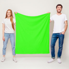 Neon groene fleece deken op maat
