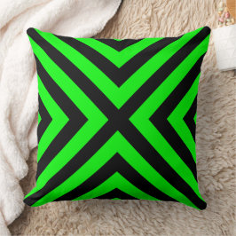Neon groene geometrische decoratieve kussenhoes kussen