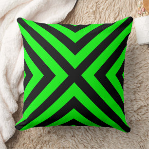 Neon groene geometrische decoratieve kussenhoes kussen