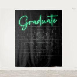 Neon groene gloedlicht | Afstudeerfeest fotohokje Wandkleed