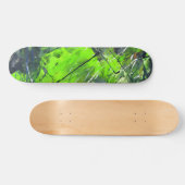 Neon groene jungle grunge abstract skateboard (Horizontaal)