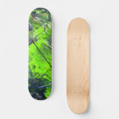 Neon groene jungle grunge abstract skateboard (Voorkant)