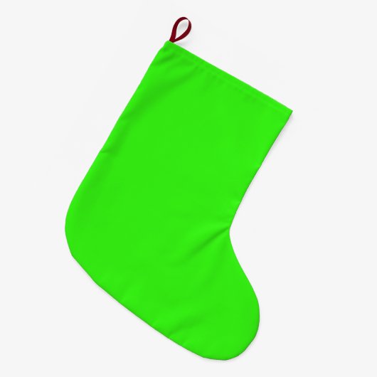 Neon groene kerstsok naar maat (Voorkant (Hangend))
