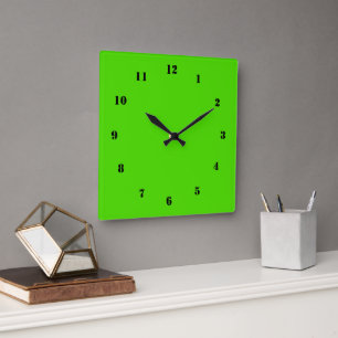 Neon Groene Klok Custom Kleur Uw Eigen Ontwerp