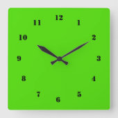 Neon Groene Klok Custom Kleur Uw Eigen Ontwerp (Voorkant)