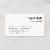 Neon Groene Lijnen Zwart Visitekaartje (Achterkant)