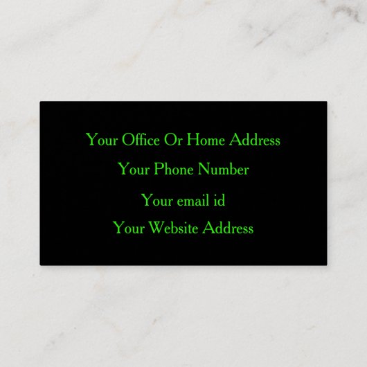 Neon Groene Make-up Artiest Salon Stijlvol Eenvoud Visitekaartje (Achterkant)