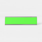 Neon groene moderne bureaunaambord – Aanpasbaar Bureau Naambordje (Voorkant)