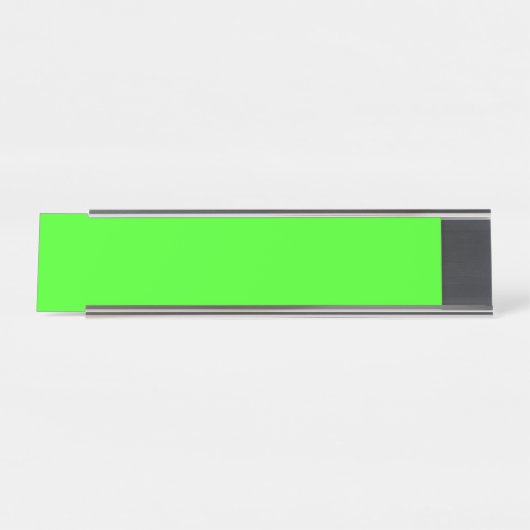 Neon groene moderne bureaunaambord – Aanpasbaar Bureau Naambordje (Voorkant)