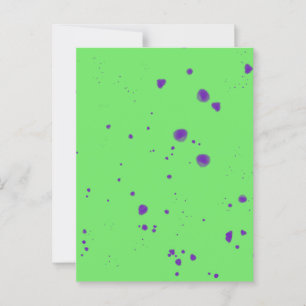Neon Groene Paarse Splotches Briefkaart