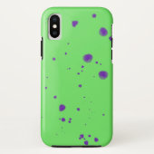 Neon Groene Paarse Splotches Case-Mate iPhone Case (Achterkant)