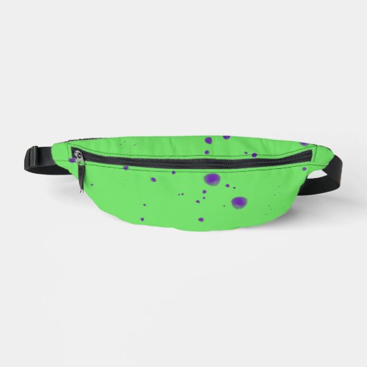 Neon Groene Paarse Splotches Heuptasje (Voorkant)