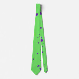 Neon Groene Paarse Splotches Stropdas