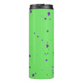 Neon Groene Paarse Splotches Thermosbeker (Achterkant)