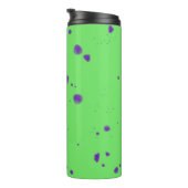Neon Groene Paarse Splotches Thermosbeker (Geroteerd rechts)