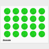 Neon Groene Pickleball Ronde Sticker (Vel)