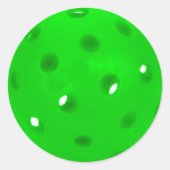 Neon Groene Pickleball Ronde Sticker (Voorkant)
