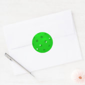 Neon Groene Pickleball Ronde Sticker (Envelop)