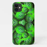 Neon groene planeten - patroon in 3D optica