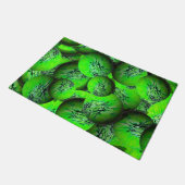 Neon groene planeten - patroon in 3D optica Deurmat (Schuin)