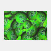 Neon groene planeten - patroon in 3D optica Deurmat (Voorkant)