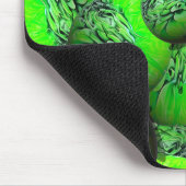 Neon groene planeten - patroon in 3D optica Muismat (Hoek)