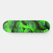 Neon groene planeten - patroon in 3D optica Persoonlijk Skateboard (Horizontaal)