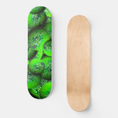 Neon groene planeten - patroon in 3D optica Persoonlijk Skateboard (Voorkant)
