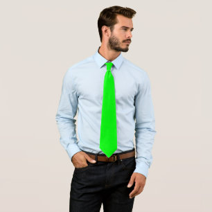 Neon Groene Retro Eenvoudige Trendy Moderne jaren Stropdas