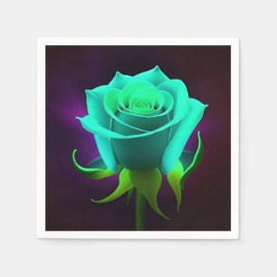 Neon Groene Roos Servet