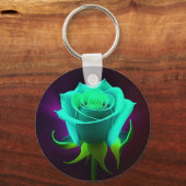 Neon Groene Roos Sleutelhanger (Achterkant)