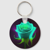 Neon Groene Roos Sleutelhanger (Achterkant)