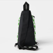neon groene schedel sling bag (Achterkant)