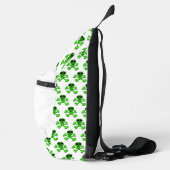 neon groene schedel sling bag (Rechts)
