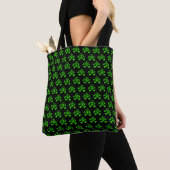 neon groene schedel tote bag (Dichtbij)