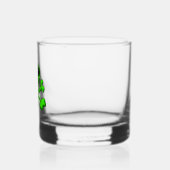 neon groene schedel whisky glas (Links)