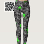 Neon groene spin en web leggings