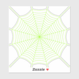 Neon groene spinnenweb Halloween patroon Sticker