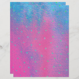 Neon Groene Sterren Roze Blauw Glitter Look Scrapb