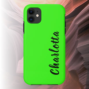 Neon Groene Stevige Kleur Aangepast aanpassen Case-Mate iPhone Case