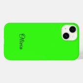 Neon Groene Stevige Kleur Douanenaam Case-Mate iPhone Case (Achterkant (horizontaal))