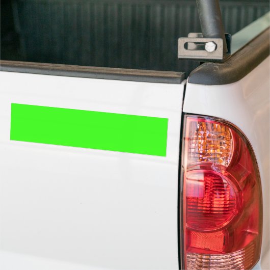 Neon Groene Stevige Kleur | Klassiek Bumpersticker (Op Truck)