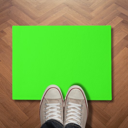 Neon Groene Stevige Kleur | Klassiek Deurmat