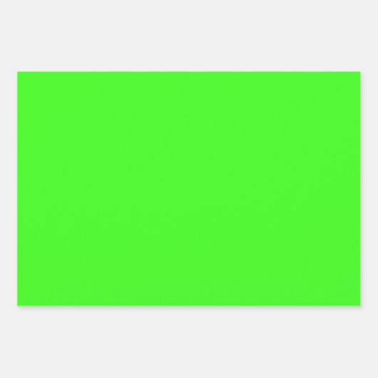 Neon Groene Stevige Kleur | Klassiek | Elegant Inpakpapier Vel (Voorkant 2)