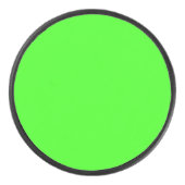 Neon Groene Stevige Kleur | Klassiek Hockey Puck (Voorkant)