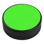 Neon Groene Stevige Kleur | Klassiek Hockey Puck (3/4)